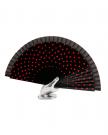 Flamencofächer aus Holz schwarz/rot