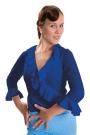 Flamenco Bluse blau