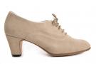 Flamenco-Tanzschuhe Braun Veloursleder