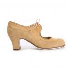 Flamenco-Tanzschuhe Angelito Wildleder beige