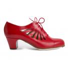 Flamenco-Tanzschuhe Ingles Calado Rot 