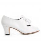 Flamencoschuhe Blucher weißes Premiumleder Größe 40
