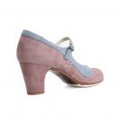 Flamencoschuhe Salon Correa II Suède Violett/Blau