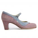 Flamencoschuhe Salon Correa II Suède Violett/Blau