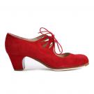 Flamencoschuhe Cordado Calado Wildleder Rot