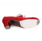 Flamencoschuhe Cordado Calado Wildleder Rot