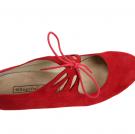 Flamencoschuhe Cordado Calado Wildleder Rot
