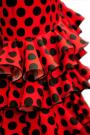 Flamenco Kleid Doña Ana Rot und Polka Dots in Schwarz