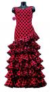 Flamenco Kleid Doña Ana Rot und Polka Dots in Schwarz