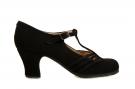Flamencoschuhe Class Wildleder Schwartz