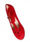 Flamenco Schuh Trebol rot Wildleder