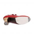Flamencoschuhe Dos Correas Rotem Leder