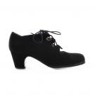 Flamencoschuhe Antiguo Schwarz Veloursleder