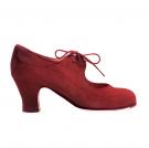 Flamenco-Tanzschuhe rot-braun Wildleder