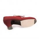 Flamenco-Tanzschuhe rot-braun Wildleder