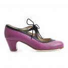 Flamenco-Tanzschuhe Candor Violett/Schwarz