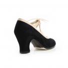 Flamenco-Tanzschuhe Candor Schwarz Veloursleder/Beige Leder
