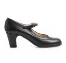 Flamenco-Tanzschuhe Salon Correa schwarzes Leder
