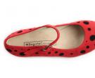 Flamencoschuhe Topos Rot-Schwarz