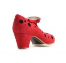 Flamencoschuhe Topos Rot-Schwarz