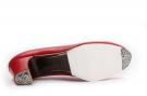 Flamenco-Tanzschuhe Cordado Calado Leder Rot