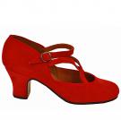 Flamenco Schuh rot Wildleder