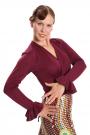 Flamencobluse aubergine 