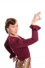Flamencobluse aubergine 