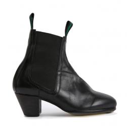 Flamenco Stiefel aus schwarzem Leder